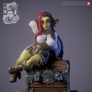 Goblin Girl Angy PinUp Posed 3D miniature