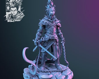 Furio Dvorga - Cursed Knight 3D miniature | Ronin Arts Workshop | Dark Fantasy Dungeons D&D Pathfinder RPG