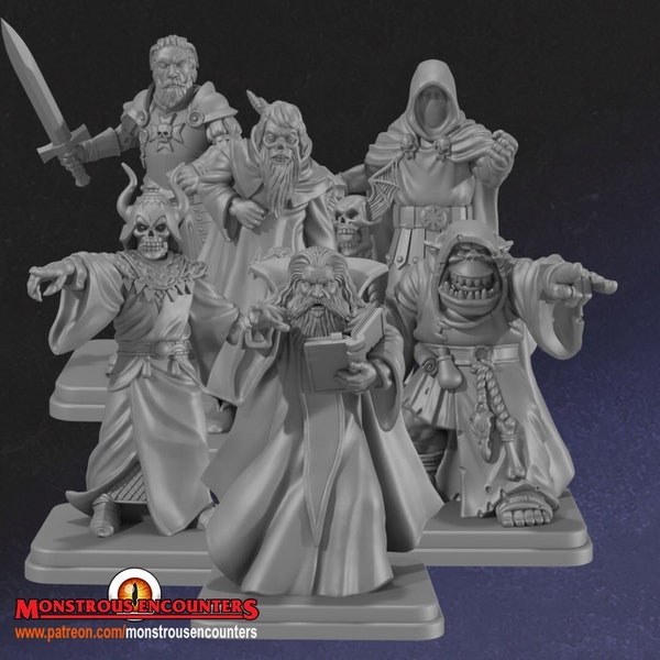 Heroquest Final Bosses Set (10 mini) Ennemis Villains Classic Set Oldschool Miniatures