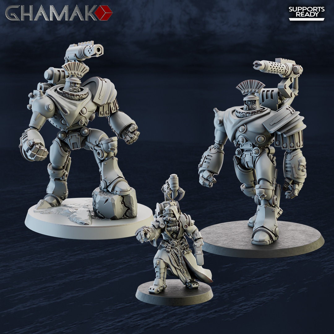 Iron Golems set 3mini 3D Miniature Etsy