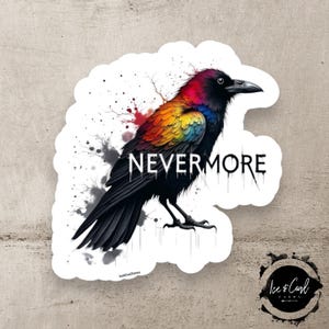 Fansticker Raven, Nevermore, Edgar Allen Poe - gratis verzending voor bulkbestellingen! Eendagsschip!