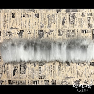 Premium Prime Angora Wool - Broken Black (Black and White) 1.13 oz / Free Shipping