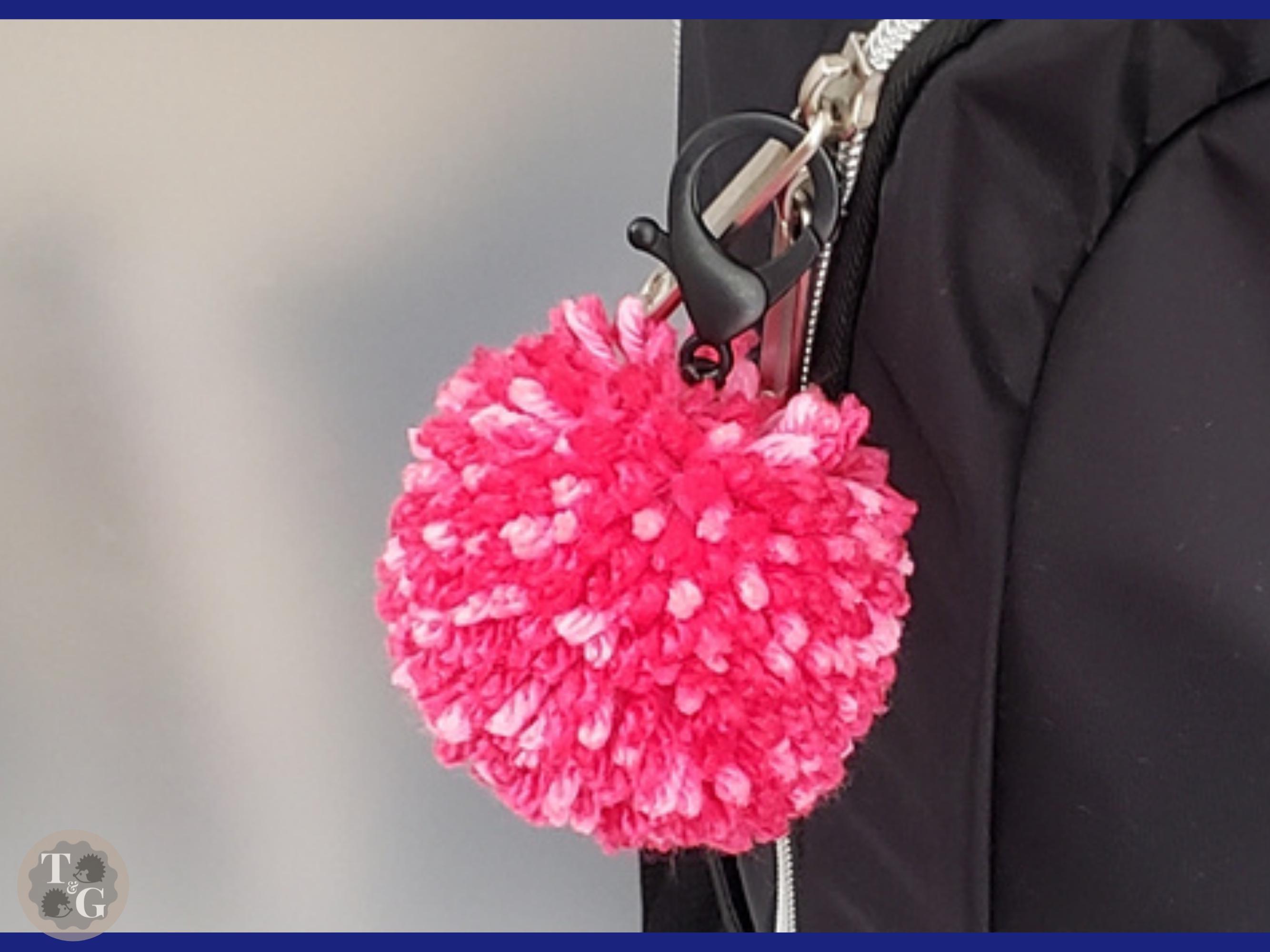 Pink Pom-pom Zipper Pull Set of Six | Backpack Accessory | Pom-pom