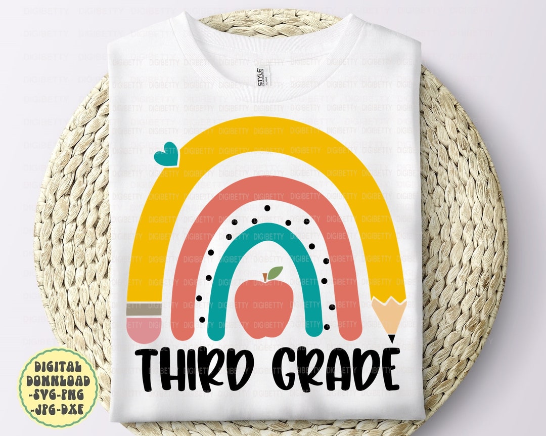 Third Grade Svg Png Jpg Dxf Teacher Svg Back to School Svg - Etsy New ...