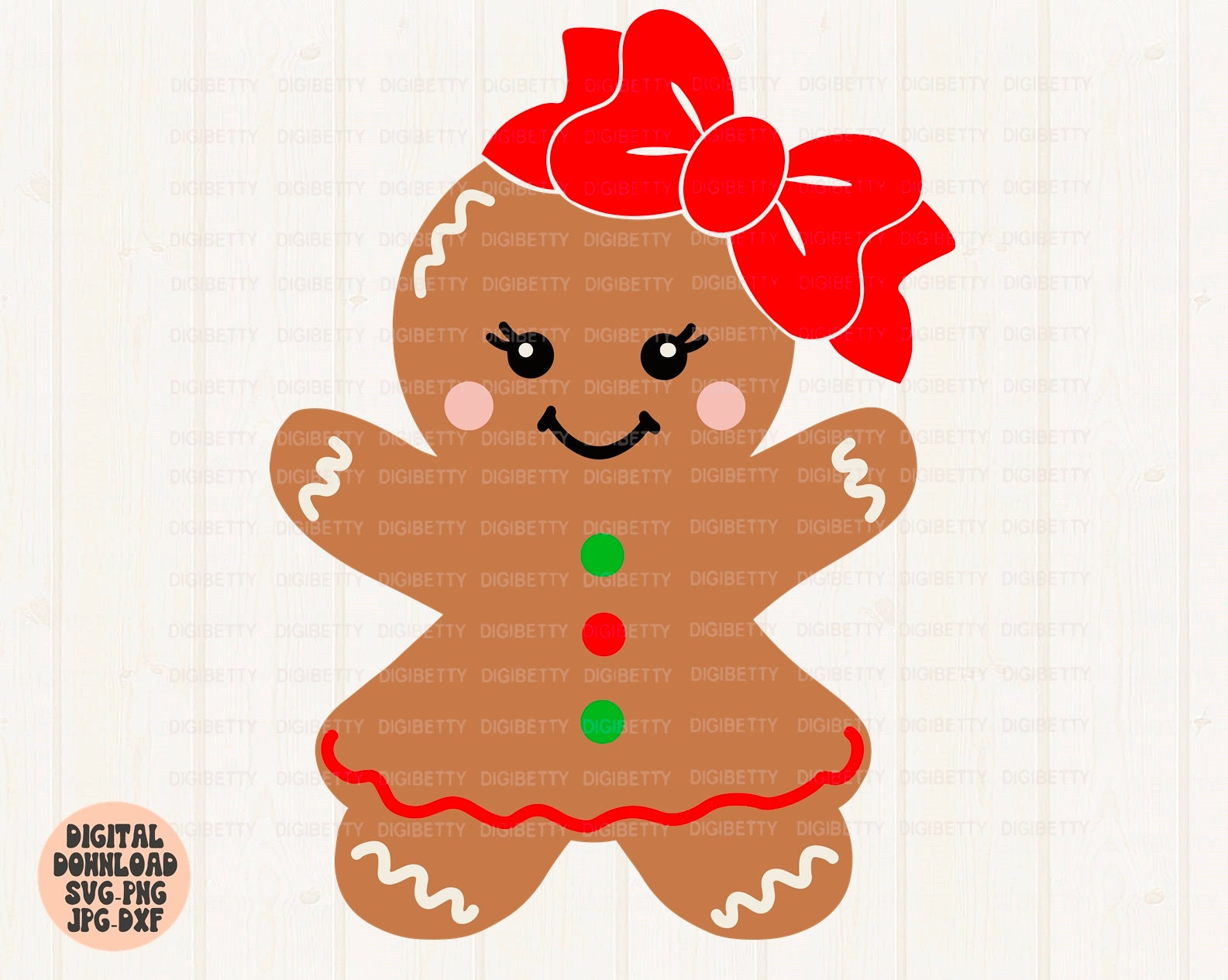 Gingerbread Girl Svg Png Jpg Dxf Christmas Gingerbread Svg Etsy