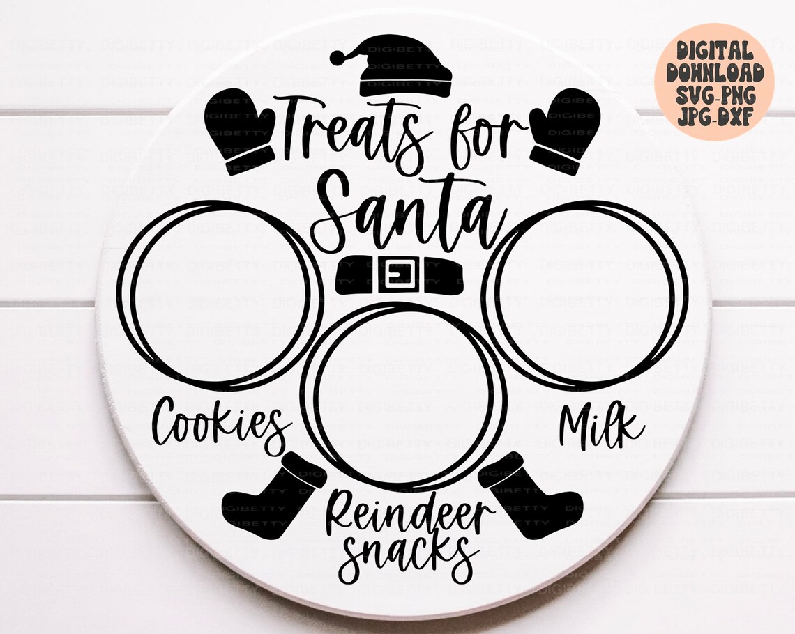 Cookies for Santa Tray Svg Png Dxf Jpg Treats for Santa Etsy