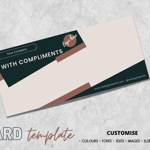 Digitale download, afdrukbare zakelijke dank u bewerkbare complimentenstrookjes, logo complimentenstrookjes, zakelijke verpakkingsstrookje
