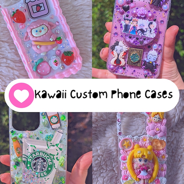 Kawaii Decora Decoden Themed/Character/Cartoon Handmade Custom Phone Case Order (3D Whipped or Resin) for Android/iPhone