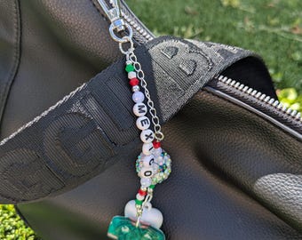 Mexico Soccer Futbol Keychains/Bag Charms (Handmade Beaded)