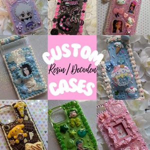 Kawaii Decora Decoden Themed/Character/Cartoon/Anime/KPOP Handmade Custom Phone Case Order (3D Whipped/Resin/Junk Case) for Android/iPhone