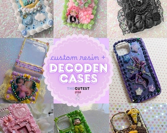 Kawaii Decora Decoden Themed/Character/Cartoon/Anime/KPOP Handmade Custom Phone Case Order (3D Whipped/Resin/Junk Case) for Android/iPhone