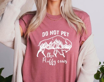 The Fluffy Cows Tee, Bison Shirt, Bison T-shirt, Bison T Shirt, Buffalo Shirt, Wyoming Shirt