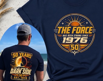Vintage 50th Birthday Shirt, Retro 50 Years Old Sci Fi Birthday Gift for Men, Star Wars Inspired Old School Fifty Birthday Tee