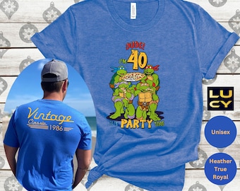 Vintage 40th Birthday Shirt, Forty Birthday Party Shirt, 40th Birthday Gift Dude I'm 40 It's Party Time T-shirt