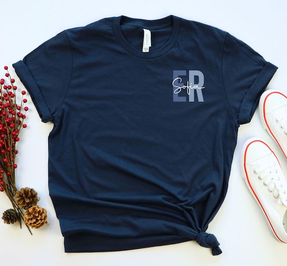 Custom ER Nurse T-Shirt, Custom Emergency Nurse Shirt with Name, ER Nurse Gift