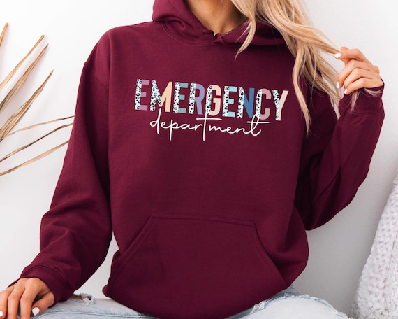 Emergency Department Sweatshirt, ER Nurse Hoodie, Emergency Room Tech Gift, ER Tech shirt, Emergency Nurse, Emergency Department Gift