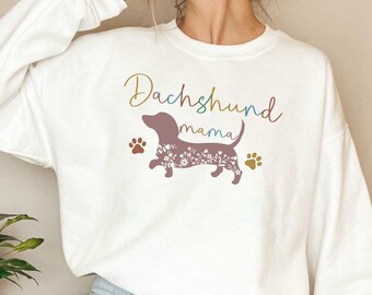 Dachshund Mama Sweatshirt, Dachshund Mom Hoodie, Dog Lover Sweater, Dachshund Mom Shirt Gift