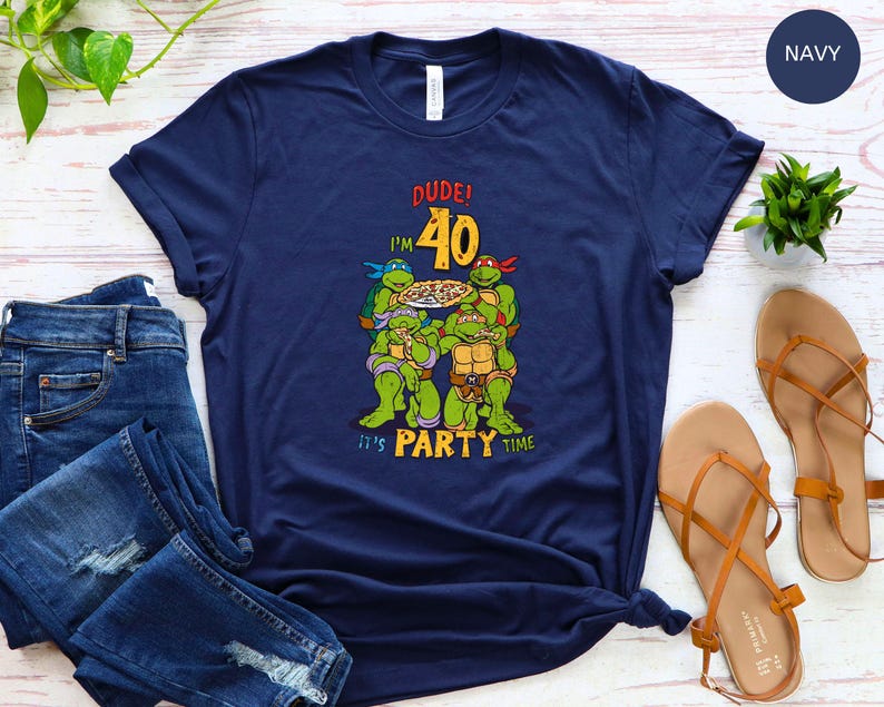 Vintage 40th Birthday Shirt, Forty Birthday Party Shirt, 40th Birthday Gift Dude I'm 40 It's Party Time T-shirt image 3