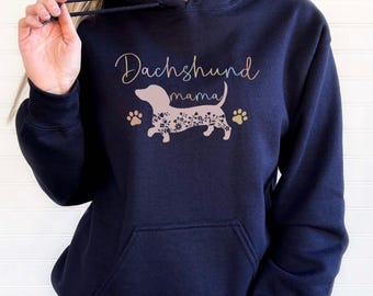 Dachshund Mama Hoodie, Dachshund Mom Hoodie, Dog Lover Sweater, Dachshund Mom Shirt Gift