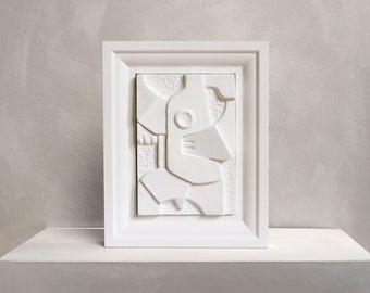 Geometric Sculpture | Abstract Nature | Wall Decor | Plaster Sculpture | Figure Study | Modern Art | Wabi Sabi | Wall Art | NEUE 021