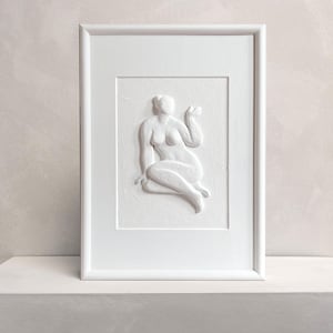 Escultura de cuerpo femenino / Cuerpo femenino abstracto / Decoración de pared / Escultura de papel maché / Arte moderno / Yeso / Arte mural / NUEVO 031