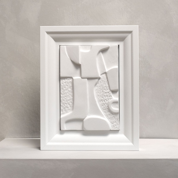 Geometric Sculpture | Abstract Nature | Wall Decor | Plaster Sculpture | Figure Study | Modern Art | Wabi Sabi | Wall Art | NEUE 018