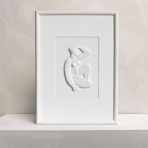 Escultura de cuerpo femenino / Cuerpo femenino abstracto / Decoración de pared / Escultura de papel maché / Arte moderno / Yeso / Arte de pared / NUEVO 023