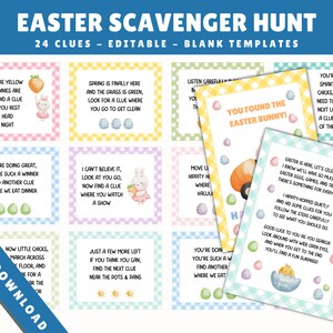Easter Scavenger Hunt | Easter Game for Kids | Easter Treasure Hunt Clues  | Easter Egg Hunt | Easter Activity | Easter Party Game