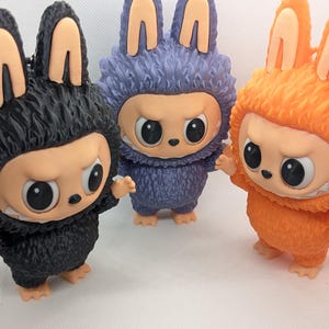 LaBuBu Bunny Monster Figurine – 6” 3D Printed Toy with Rotating Eyes – Cute Kawaii Desk Decor – Collectible Gift – Multiple Colors