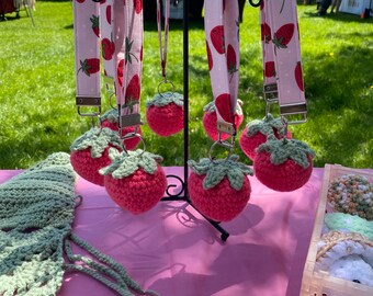 Chunky Strawberry Keychain