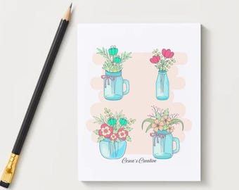 potted flower notepad - perfect for garden/plant lovers - perfect small yet useful tool