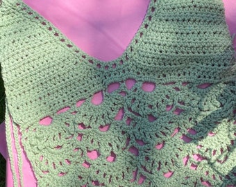 Crochet Tie-Around Tank Top