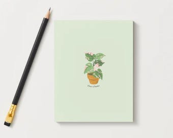 potted plant notepad - plant lovers - greenery stationary - perfect for gifting