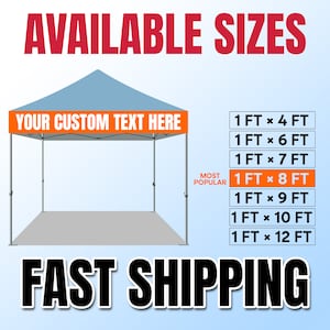 Custom Tent Banner, Full Color Vinyl Banner, Trade Show, Functions, Festivals, Events, Canopy Vinyl Banner, Your custom Logo & Business Name