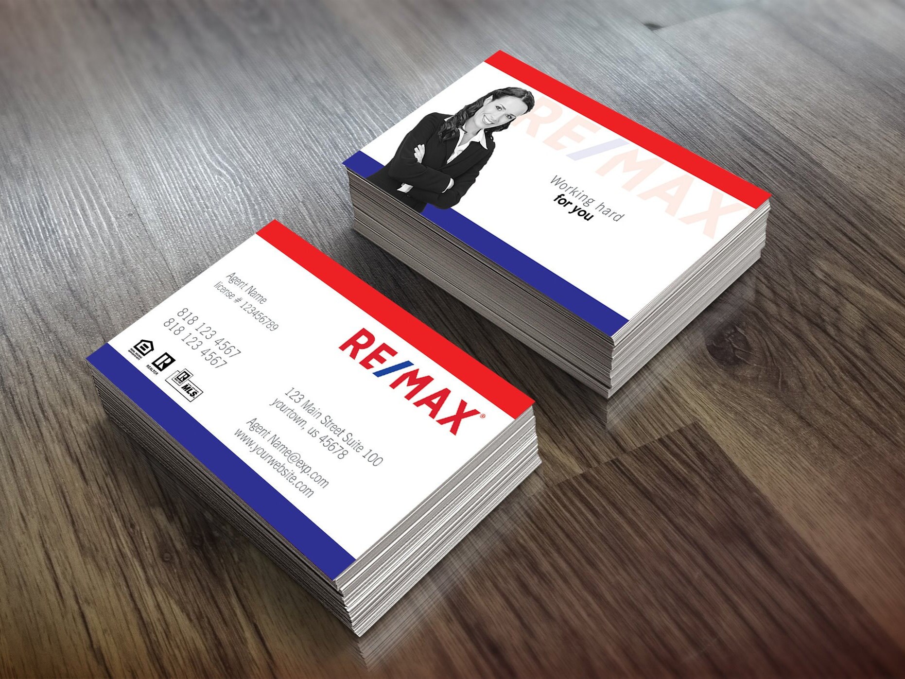 Custom Remax Real Estate Business Cards - Real Printing - 3.5