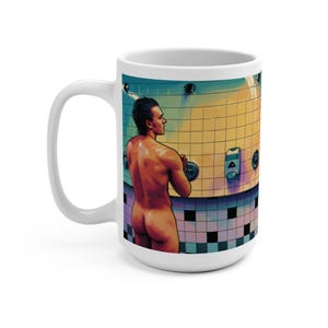 Heated Rivalry Shower Scene Mug 15oz | Queer Art Coffee Tea Ceramic image 4