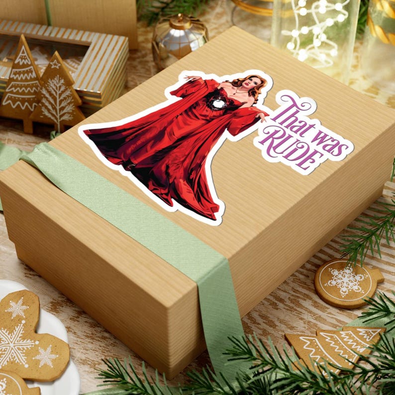 That Was Rude - Death Becomes Her - Kiss-cut Stickers - Etsy