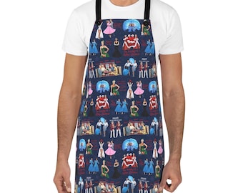 White Christmas Apron, Holiday Apron, Festive Kitchen Wear, Cooking Apron, Chef Apron