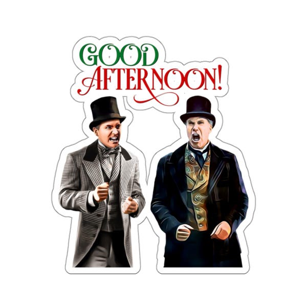 Spirited - Christmas Musical Stickers - 'Good Afternoon', Laptop Decor, Water Bottle Sticker, Planner Accessories