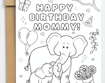 Alles Gute zum Geburtstag Mama entzückende Farbkarte vom Kind, Geburtstagsgrüße für Mama