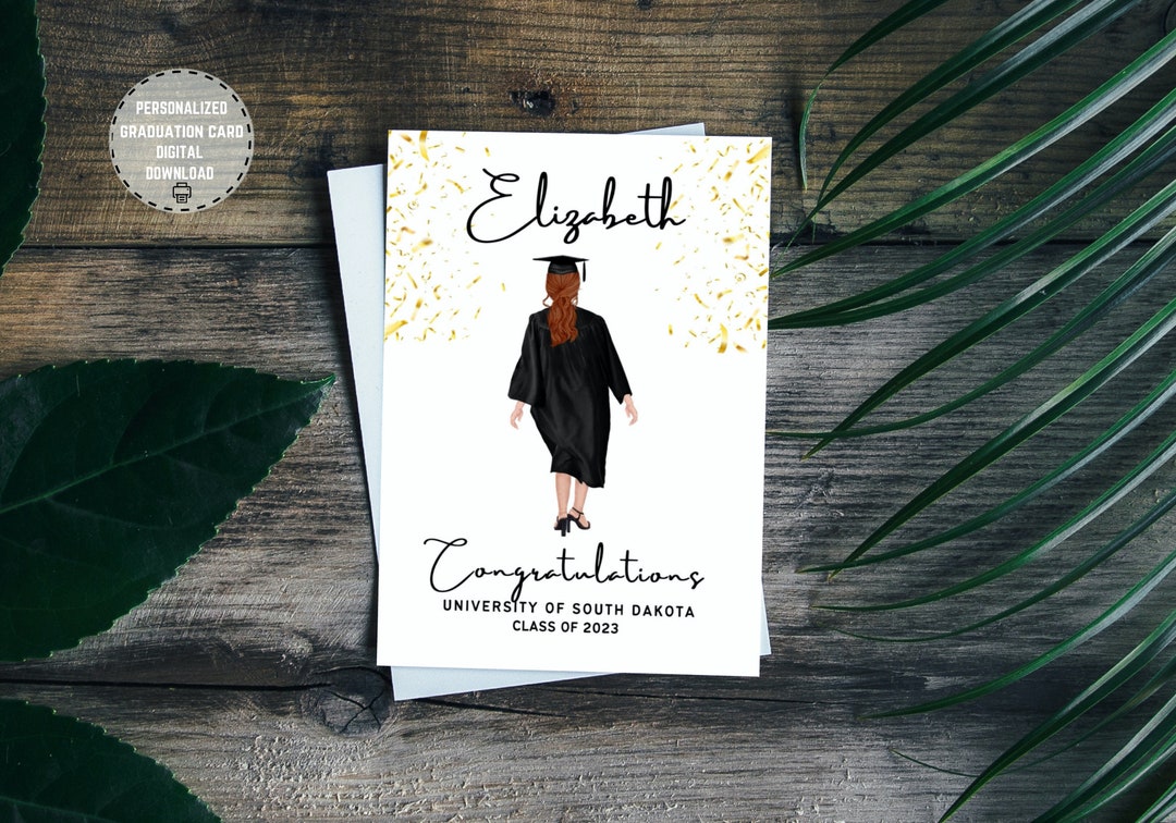 Downloadable Personalized Graduation Card Class of 2024 Custom ...