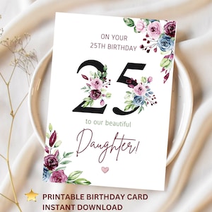 25. alles Gute zum Geburtstag Tochter Geburtstagskarte zum 25
