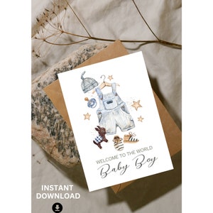 Félicitations pour bébé, nouveau-né pour la première fois, félicitations pour les parents, carte de baby shower, carte de bienvenue pour bébé, premier bébé