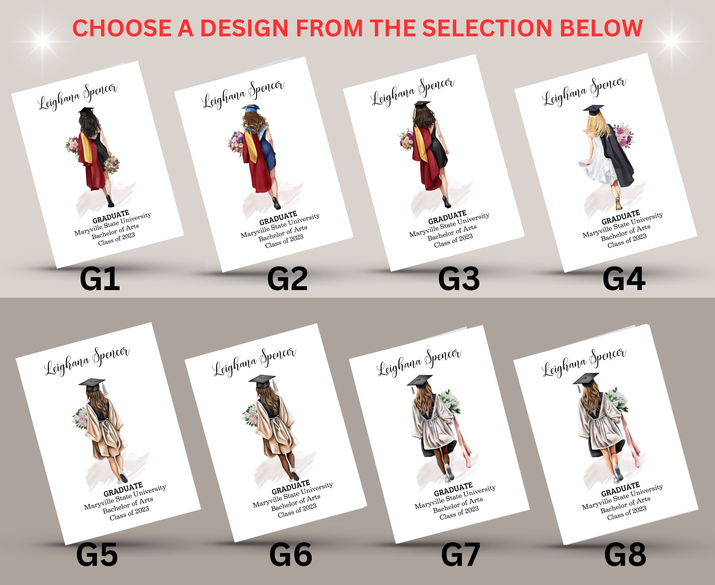 Downloadable Personalized Graduation Card Class of 2024 Custom ...