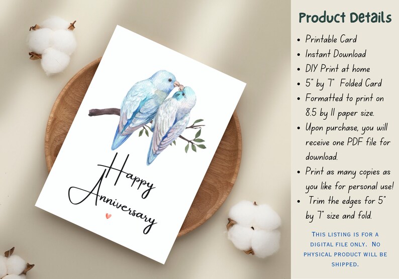 Printable Anniversary Card | Husband | Wife | for Both | Girlfriend ...