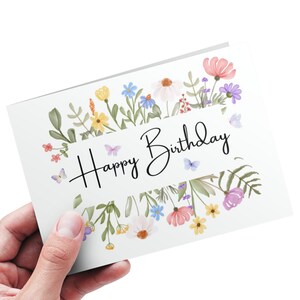 Printable Birthday Card for Her | Instant Download | Watercolor Blank ...