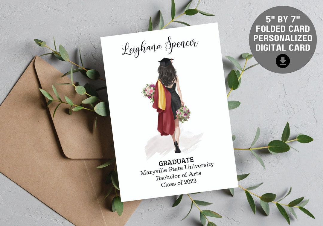 Downloadable Personalized Graduation Card Class of 2024 Custom ...