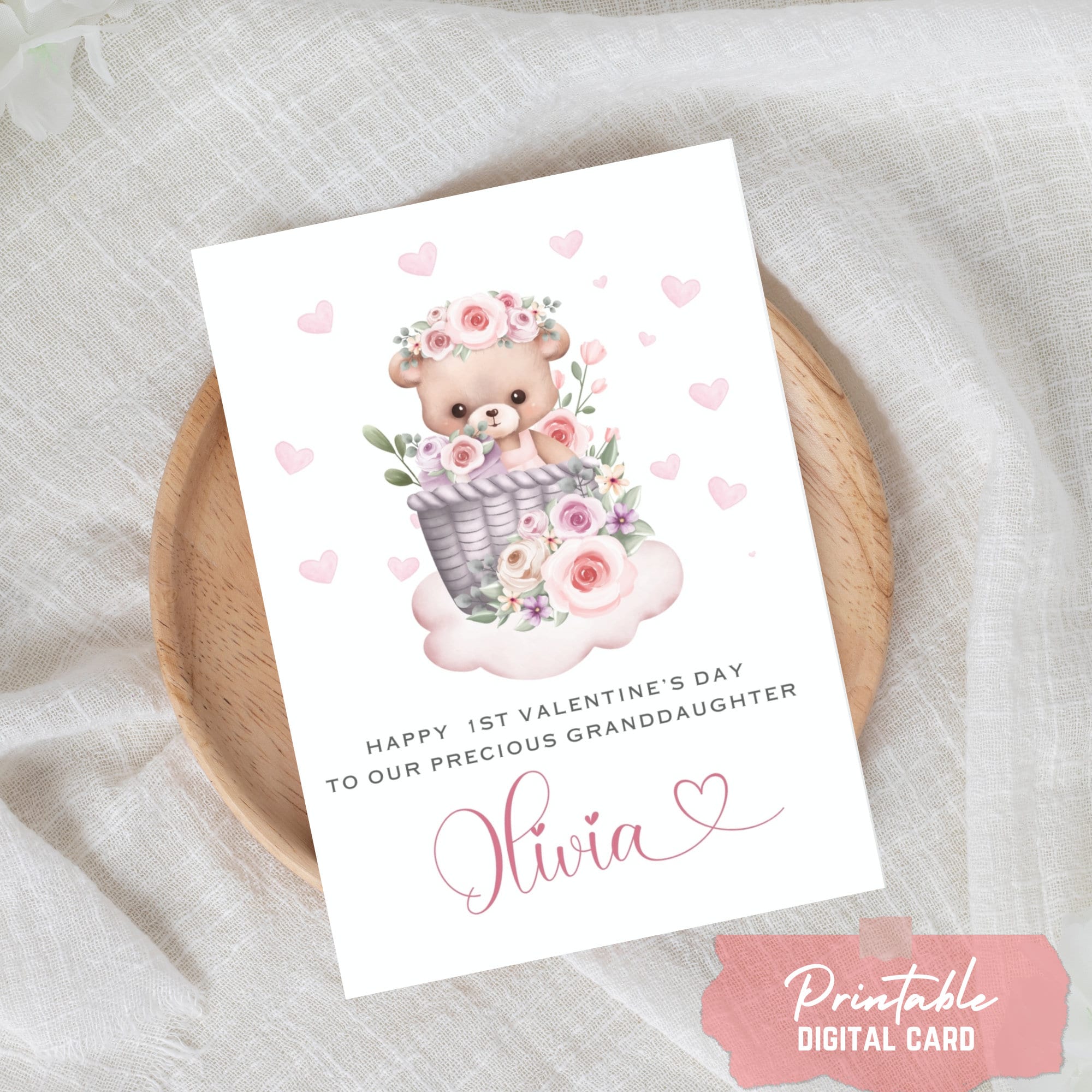 Baby's First Valentine's Day Greeting Personalized 1st Valentine's Day