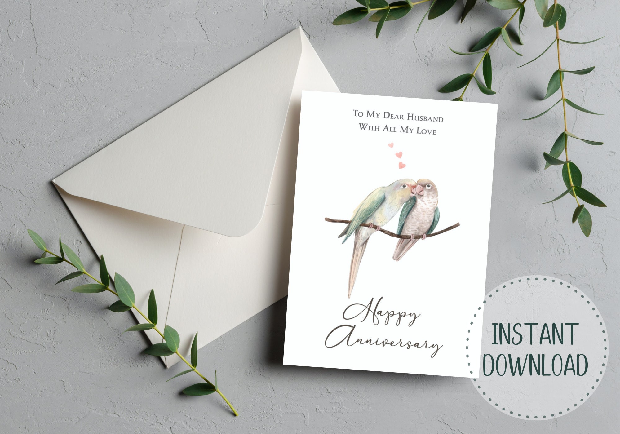 Printable Anniversary Card for Him | for Husband | Instant Download ...