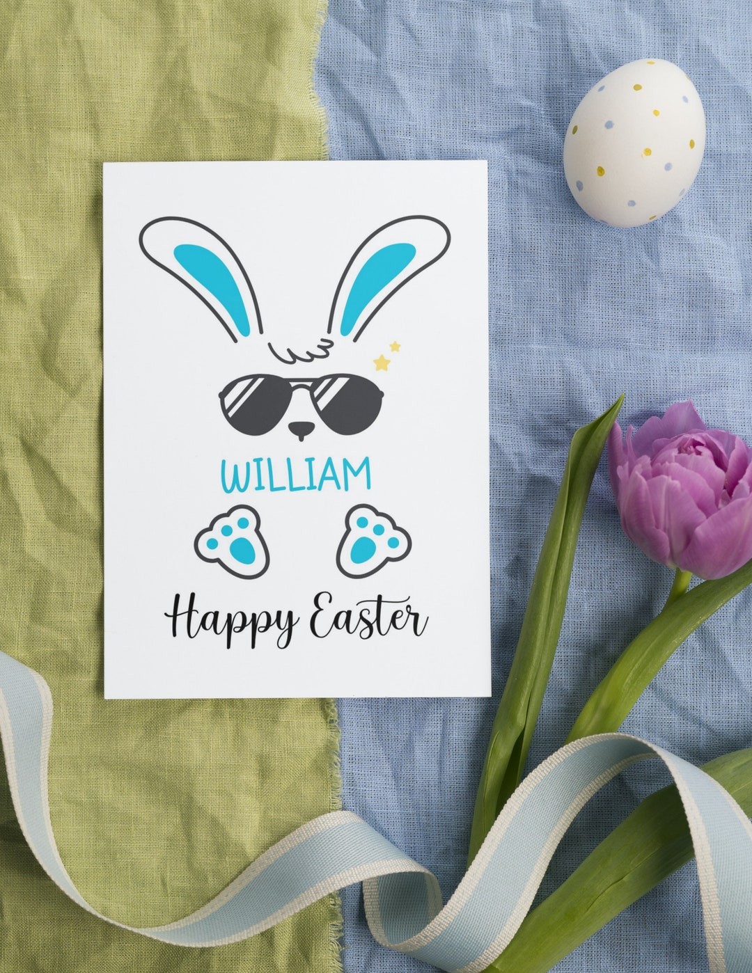 Personalized Easter Card for Grandson Custom Easter Card Etsy